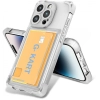 Apple iPhone 14 Pro Max (6.7) Kılıf Airbag Tasarımlı Şeffaf Kartlıklı G-Kart Kapak - Şeffaf