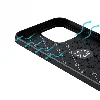 Apple iPhone 14 Pro Max (6.7) Kılıf Auto Focus Serisi Soft Premium Standlı Yüzüklü Kapak - Mavi Siyah