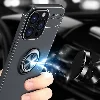 Apple iPhone 14 Pro Max (6.7) Kılıf Auto Focus Serisi Soft Premium Standlı Yüzüklü Kapak - Mavi Siyah
