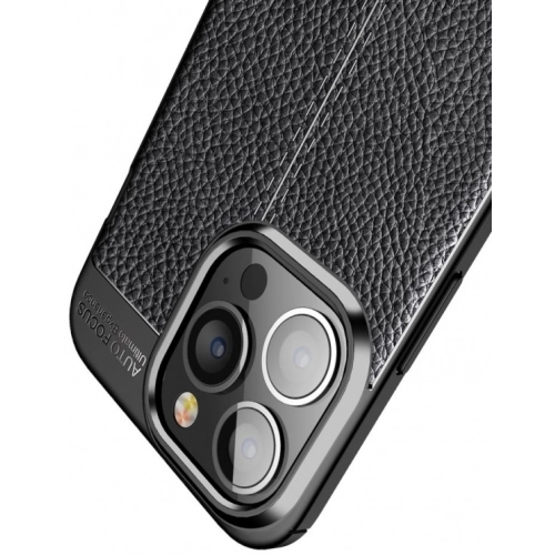 Apple iPhone 14 Pro Max (6.7) Kılıf Deri Görünümlü Lüks Parmak İzi Bırakmaz Niss Silikon Kapak - Lacivert