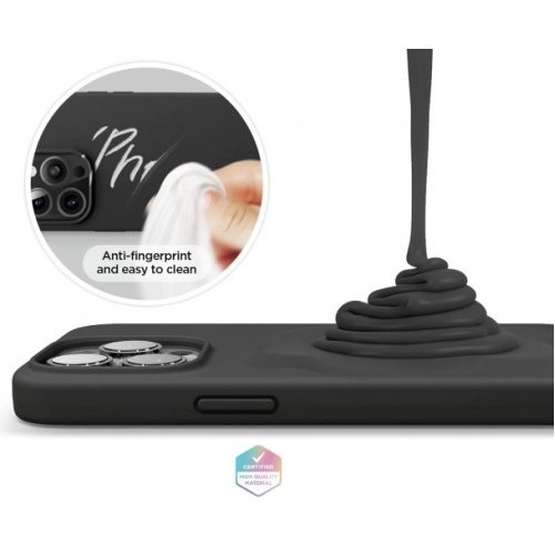 Apple iPhone 14 Pro Max (6.7) Kılıf İçi Kadife Mat Mara Lansman Silikon Kapak - Lacivert