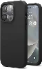 Apple iPhone 14 Pro Max (6.7) Kılıf İçi Kadife Mat Mara Lansman Silikon Kapak  - Siyah