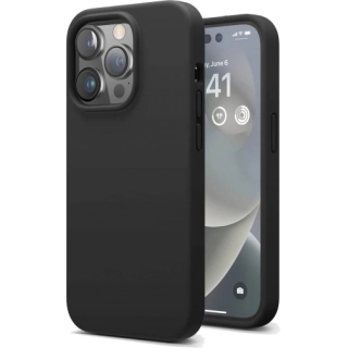 Apple iPhone 14 Pro Max (6.7) Kılıf İçi Kadife Mat Mara Lansman Silikon Kapak  - Siyah