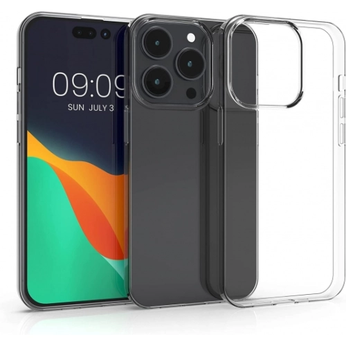 Apple iPhone 14 Pro Max (6.7) Kılıf Kamera Korumalı Esnek Silikon Kapak - Şeffaf