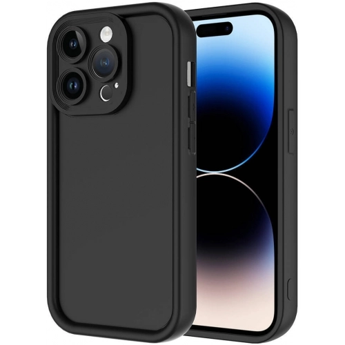 Apple iPhone 14 Pro Max (6.7) ile Uyumlu Kılıf Kamera Korumalı Silikon Ananas Kapak - Siyah