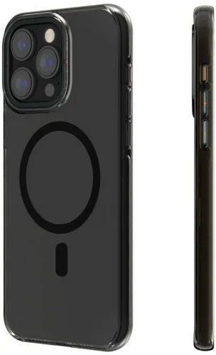 Apple iPhone 14 Pro Max (6.7) Kılıf Magsafe Şarj Özellikli Şeffaf Youngkit Crystal Shield Serisi Kapak - Siyah