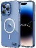 Apple iPhone 14 Pro Max (6.7) Kılıf Magsafe Şarj Özellikli Youngkit Coloured Glaze Serisi Kapak - Mavi
