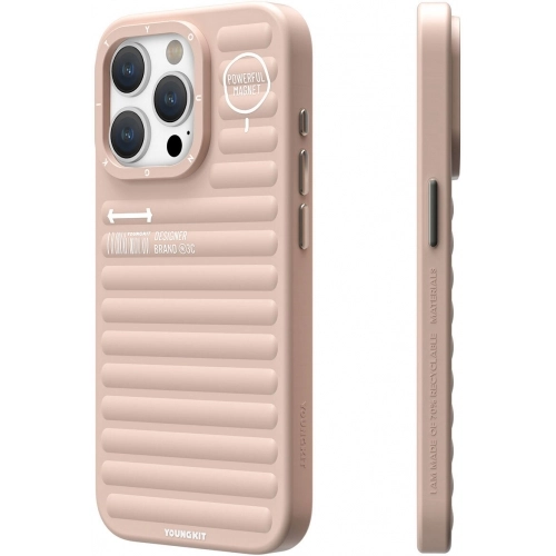 Apple iPhone 14 Pro Max (6.7) Kılıf Mat Renkli Tasarım YoungKit Original Serisi Kapak - Pembe