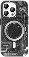Apple iPhone 14 Pro Max (6.7) Kılıf Orjinal Lisanslı Magsafe Özellikli YoungKit Technology Serisi QC Kapak - Gri