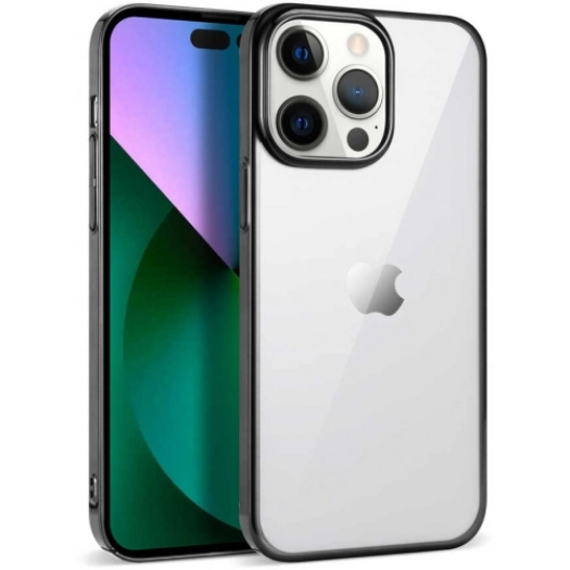 Apple iPhone 14 Pro Max (6.7) Kılıf Silikon Renkli Esnek Pixel Kapak - Siyah