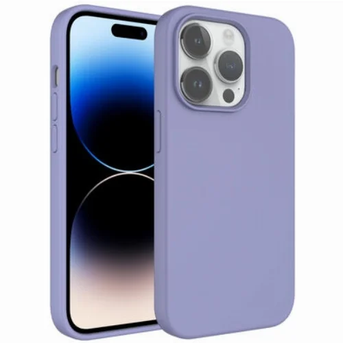 Apple iPhone 14 Pro Max (6.7) Kılıf Sıvı Teknolojili Silinebilir Pastel Sert Zore Kivi Kapak - Mavi