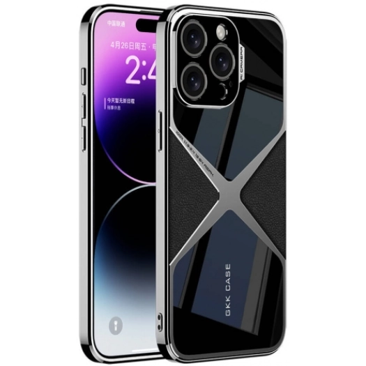 Apple iPhone 14 Pro Max (6.7) Kılıf Ultra İnce Kamera Korumalı PC + Deri Arka Yüzey X-Pro Kapak  - Siyah