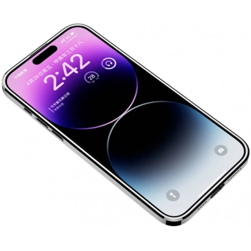 Apple iPhone 14 Pro Max (6.7) Kılıf Ultra İnce Kamera Korumalı PC + Deri Arka Yüzey X-Pro Kapak - Siyah