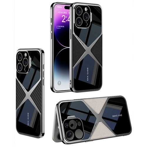 Apple iPhone 14 Pro Max (6.7) Kılıf Ultra İnce Kamera Korumalı PC + Deri Arka Yüzey X-Pro Kapak  - Siyah