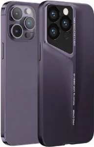 Apple iPhone 14 Pro Max (6.7) Kılıf Ultra İnce Kameralı Korumalı Sert Rubber Procase Kapak - Koyu Mor