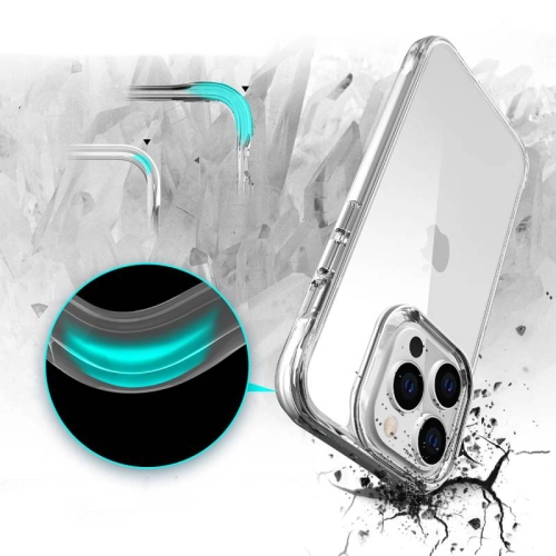 Apple iPhone 14 Pro Max (6.7) Kılıf Zore Şeffaf Ultra İnce Airbag Tasarımlı Okka Kapak - Şeffaf