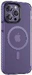 Apple iPhone 14 Pro Max (6.7) Mat Arka Yüzey Wireless Şarj Özellikli Zore Locik Kapak - Koyu Mor