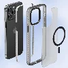 Apple iPhone 14 Pro Max (6.7) Mat Arka Yüzey Wireless Şarj Özellikli Zore Locik Kapak - Koyu Mor