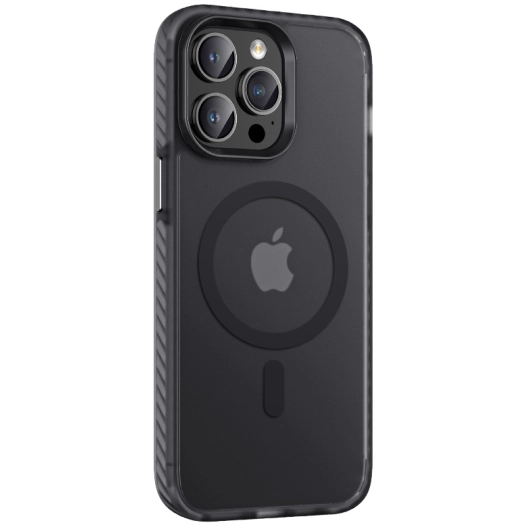 Apple iPhone 14 Pro Max (6.7) Mat Arka Yüzey Wireless Şarj Özellikli Zore Locik Kapak - Siyah