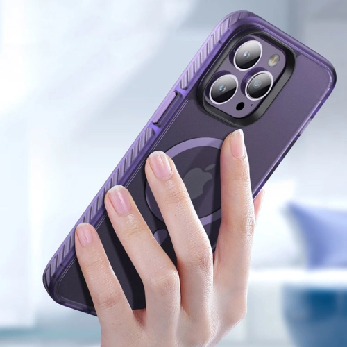 Apple iPhone 14 Pro Max (6.7) Mat Arka Yüzey Wireless Şarj Özellikli Zore Locik Kapak - Siyah