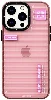Apple iPhone 14 Pro Max (6.7) Şeffaf Renkli Tasarım YoungKit Fluorite Serisi Kapak - Pembe