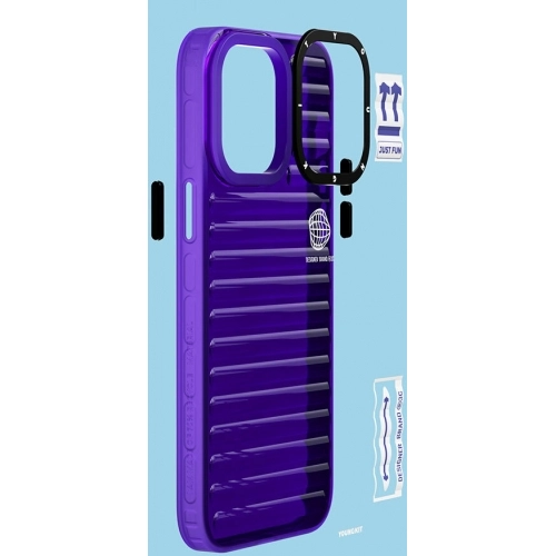 Apple iPhone 14 Pro Max (6.7) Şeffaf Renkli Tasarım YoungKit Fluorite Serisi Kapak - Siyah