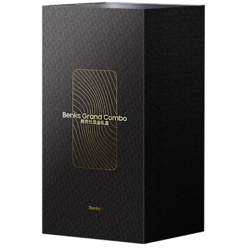 Apple iPhone 14 Pro Max Benks Grand Combo New 5in1 Aksesuar Seti Kılıf-Ekran Koruyucu-Lens Koruyucu-Kablo-Powerbank - Siyah