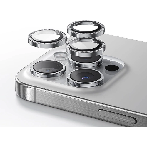 Apple iPhone 14 Pro Max Casebang Gem Kamera Lens Koruyucu - Gümüş