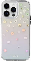 Apple iPhone 14 Pro Max (6.7) Kılıf Çiçek Desenli Taşlı Coehl Aster Kapak - Pembe