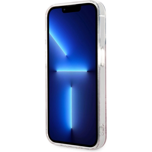 Apple iPhone 14 Pro Max Kılıf GUESS Magsafe Şarj Özellikli Yaprak Desenli Magsafe Şarj Kablolu Kapak - Pembe