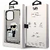 Apple iPhone 14 Pro Max (6.7) Kılıf Karl Lagerfeld Transparan Simli K&C Dizayn Kapak - Şeffaf