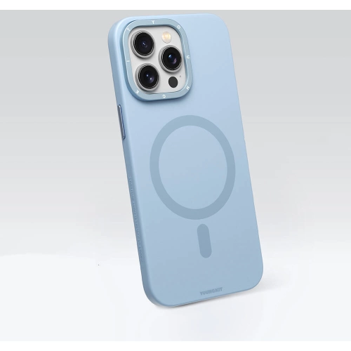 Apple iPhone 14 Pro Max (6.7) Kılıf Magsafe Şarj Özellikli Çizilmeye ve Aşınmaya Dayanıklı Youngkit Velvet Magnet Serisi Kapak - Gri