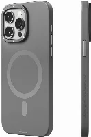 Apple iPhone 14 Pro Max (6.7) Kılıf Magsafe Şarj Özellikli Çizilmeye ve Aşınmaya Dayanıklı Youngkit Velvet Magnet Serisi Kapak - Gri