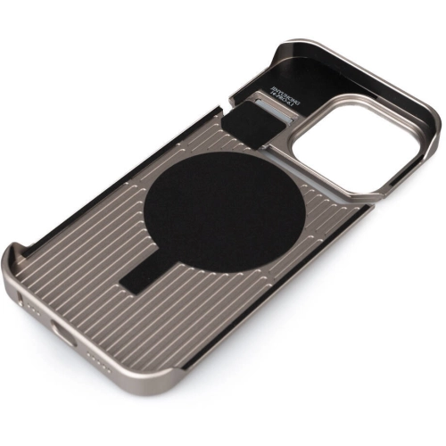 Apple iPhone 14 Pro Max (6.7) Kılıf Magsafe Şarj Özellikli Mekanizmalı Koku Hazneli Zore Mostar Kapak - Siyah