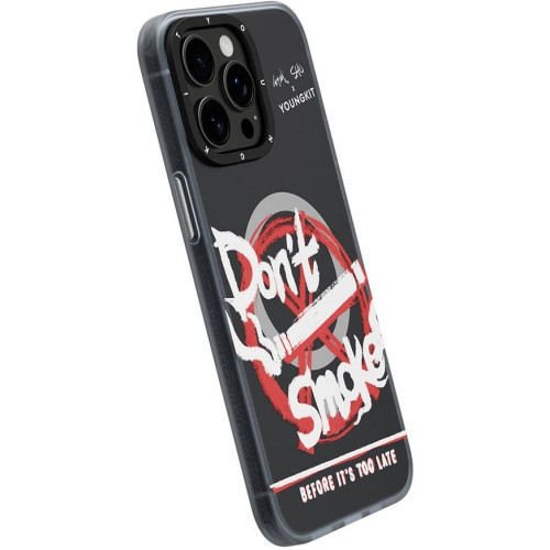 Apple iPhone 14 Pro Max (6.7) Kılıf Magsafe Şarj Özellikli Shu Tasarımlı Youngkit City Serisi Kapak - Siyah-Kırmızı