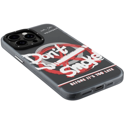 Apple iPhone 14 Pro Max (6.7) Kılıf Magsafe Şarj Özellikli Shu Tasarımlı Youngkit City Serisi Kapak - Siyah-Kırmızı