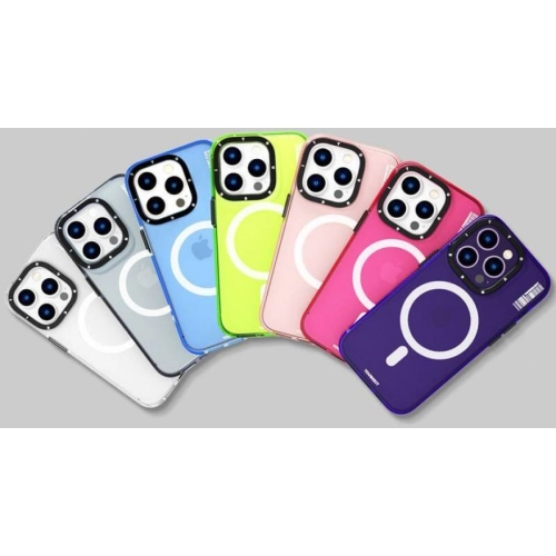 Apple iPhone 14 Pro Max Kılıf Magsafe Şarj Özellikli YoungKit Crystal Color Serisi Kapak - Rose Gold