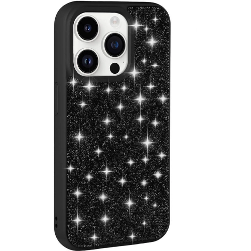 Apple iPhone 14 Pro Max Kılıf Parlak Taşlı Tasarım Zore Pırlanta Kapak - Siyah