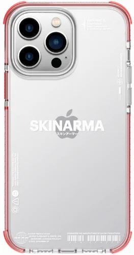Apple iPhone 14 Pro Max Kılıf SkinArma Şeffaf Airbag Tasarımlı Iro Kapak - Kırmızı