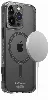 Apple iPhone 14 Pro Max Kılıf SkinArma Şeffaf Airbag Tasarımlı Magsafe Şarj Özellikli Saido Kapak - Mor