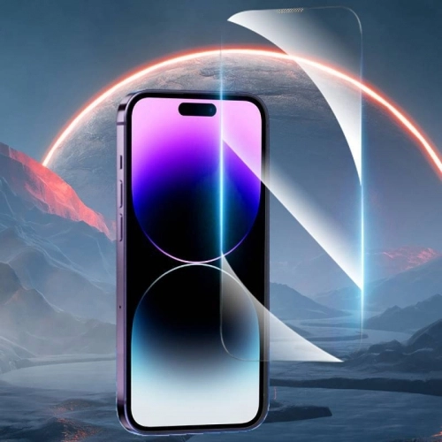 Apple iPhone 14 Pro Youngkit Antistatik Ve Antidust Kolay Uygulama Aparatlı Cam Ekran Koruyucu - Şeffaf