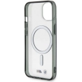 Apple iPhone 15 (6.1) Kılıf BMW Magsafe Şarj Özellikli Transparan Silver Ring Orjinal Lisanslı Kapak - Şeffaf