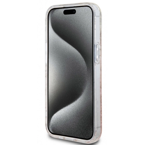 Apple iPhone 15 (6.1) Kılıf Hello Kitty Orjinal Lisanslı Renk Geçişli Elektroplating Kaplama Kitty Head Desenli Kapak - Pembe