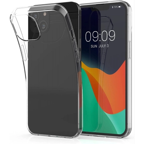 Apple iPhone 15 (6.1) Kılıf Kamera Korumalı Esnek Silikon Kapak - Şeffaf