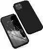 Apple iPhone 15 (6.1) Kılıf İnce Mat Esnek Silikon - Siyah