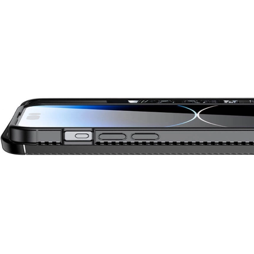 Apple iPhone 15 (6.1) Kılıf Silikon Parmak İzi Bırakmayan Karbon Soft Negro Kapak - Siyah