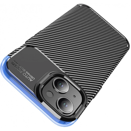 Apple iPhone 15 (6.1) Kılıf Silikon Parmak İzi Bırakmayan Karbon Soft Negro Kapak - Siyah