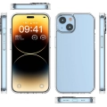 Apple iPhone 15 (6.1) Kılıf Lux Korumalı Kenarları Silikon Arkası Sert Coss Kapak - Şeffaf