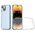 Apple iPhone 15 (6.1) Kılıf Lux Korumalı Kenarları Silikon Arkası Sert Coss Kapak - Şeffaf