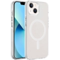 Apple iPhone 15 (6.1) Kılıf Magsafe Şarj Özellikli Buzlu Transparan C-Pro Sert Kapak - Şeffaf